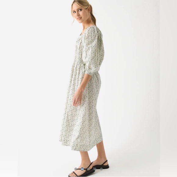 Skall Studio Carole Dress Bluebell Floral Organic Cotton Prairie Midi EU 36 EUC - Picture 3 of 16